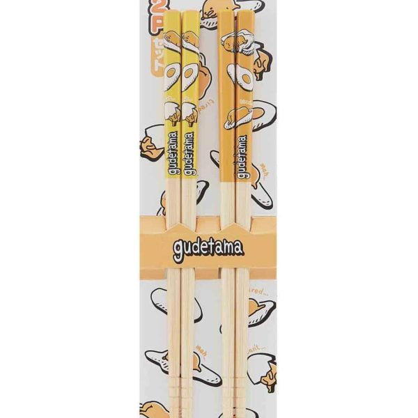Gudetama Bamboo Chopsticks 2pcs Set