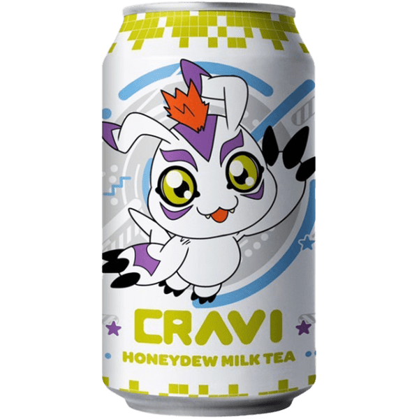 CRAVI Digimon Honeydew Milk Tea 315ml COLLECTIBLE ONLY – NOT FOR CONSUMPTION
